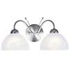 Searchlight Applique Milanese 2Lt - Argento satinato e vetro alabastro