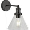 Searchlight Applique a piramide - Metallo nero e vetro