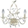 Searchlight Applique Alamandite 2Lt - Metallo crema e oro, gocce di vetro