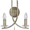 Searchlight Applique Ascona 2Lt - Metallo e vetro in ottone anticato
