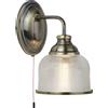 Searchlight Applique Bistro II - Ottone anticato e vetro stile Holophane