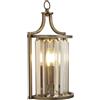 Searchlight Applique Victoria - Metallo ottone anticato e cristallo trasparente