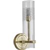 Searchlight Applique da bagno Scope - Ottone satinato e vetro trasparente acidato