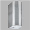 Searchlight Applique da parete Eiffel Outdoor 2Lt - Argento satinato, trasparente e smerigliato