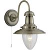 Searchlight Applique Fisherman II - Ottone anticato e vetro seminato trasparente