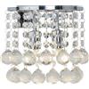 Searchlight Applique Hanna 2Lt - Metallo cromato e cristallo trasparente