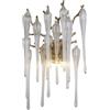 Searchlight Applique Heritage 2Lt, metallo dorato e gocce di vetro trasparente
