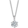MIORE Collana Oro da Donna con Moissanite 0.50 carati, Argento Sterling 925, Pendente a 6 Punte e Catenina da 45 cm, Ciondolo in Argento 925 Ipoallergenico con Custodia Gioielli, Gioielli in Oro