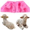 Lankater Stampo in Silicone, 3D Pecora Fondente Stampo, Torta Cioccolato Candela Polimero Stampo, Torta Che Decora Gli Attrezzi (Colore Casuale)