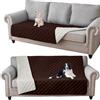 GEBIN Coperta Impermeabile per Cani, Copridivano antigraffio gatto, Copridivano con Penisola per Animali con Fondo in Gomma Antiscivolo, Copriletto (Marrone,76x127cm)