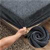 Highdi Lenzuola Matrimoniali con Angoli in Velluto 180x220 cm, Highdi Grigio Scuro Lenzuolo Sotto con Angoli Inverno Elasticizzato Flanella Caldo Lenzuola Microfibra- Ideale per Letti Matrimoniali