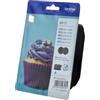 Brother Multipack Nero Lc-123 Lc123Bkbp2Dr 1200 Pagine 2 Cartucce D'Inchiostro Lc123Bk Originale