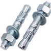 SKIR'CO Ancoraggi a cuneo zincati M16 x 100 mm, tasselli in metallo, bullone di ancoraggio, ancoraggio per muratura, ancoraggio per calcestruzzo, 10 pezzi