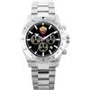 PRESTIGE & DELUXE Orologio da polso uomo Lowell Roma cronografo Cinturino Acciaio inossidabile - Quadrante 38 mm in confezione ufficiale Roma + portachiave calcio