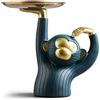 NENBOLEC Barattolo di Biscotti Piatto di Caramelle Scimmia Statuetta Figurina Moderna Decorazione Arte Animale Regalo Ornamento Resina Soprammobili 21cm