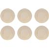GENEVIEVE LETHU 545266 - Set di 6 piatti piatti piatti a grana di riso, in terracotta, diametro 27 cm, colore: tortora