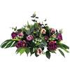 DRW Centro di Fiori Artificiali Cuscino Cimitero processioni, Chiese Matrimoni o sepolture con Fiori Lillà e Malve Stile Barca 70x50x40