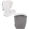 TWISTSHAKE Set di coprisedili e coprigambe per passeggino, colore: grigio