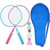 Keehoo KH Set di 2 o 4 racchette da badminton per adulti bambini, racchette, volani e borsa per il trasporto inclusi