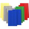 Guihumz Set da 10 Piastre grandi da costruzione - compatibili con tutte le principali marche - grande piastra di base - 19.1 x 9,5 cm - 2*rosso+2*verde+2*blu+2*grigio+2*sabbia