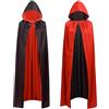 Costumed Costume da vampiro, mantello con cappuccio, per bambini e adulti, per Halloween e carnevale su entrambi i lati