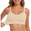 Joyshaper Reggiseno senza ferretto da donna senza cuciture sportivo reggiseno imbottito bralette senza ferretto maglietta reggiseno reggiseno comodo push up yoga bustier, Coniglia/senza cuciture, S