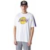 New Era Nba Colour Block Os Los Angeles Lakers Short Sleeve T-shirt M