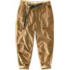 GUOCU Uomo Pantaloni da in Velluto a Coste Tinta Unita Casuale Leggero Stile Giapponese Tapered Pantaloni Cargo Chino Pantaloni Eleganti Classici Formali Stretch Corduroy Chino Pants Cachi L