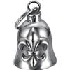 MOCY BELL - Moto campana FLEUR-DE-LIS Portafortuna MOCY BELL Acciaio inox Argento