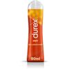 Durex Hot, Lubrificante Sessuale Intimo, Gel Lubrificante a Base d'Acqua Adatto per Massaggi e Preliminari, Effetto Caldo, 50 ml