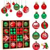 MaibaoteMbt Palle di Natale, 44 Pezzi Palline per Decorazioni Natalizie, Ornamenti Palline di Palla di Natale, Sfere per Albero di Natale, Palla in Plastica di Natale, per Decorare Alberi di Natale (Rosso+Verde)