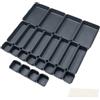 Nuts OT nuts Organizer per Cassetti Cucina Bagno Divisori Cassetti 24 Pcs Organizzatore per Organizzazione Scrivania Contenitori per Trucchi in Plastica con 40 Cuscinetti in Silicone Antiscivolo (Nero)