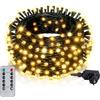 Hzitcigm 100M 1000LED Luci Natale Bianco Caldo, Natalizie Stringa Luci LED Esterno Interno 8 Modalità Catena Luminosa Impermeabile Albero Natale Catena Luci Decorative per Natalizie Festa Matrimonio