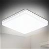 Decklit Plafoniera LED Soffitto Moderna 48W, 30cm Quadrata Bianco Neutro 5000K 5200LM, Impermeabile per Soggiorno/Bagno/Camera Da Letto/Cantina/Balcone/Nursery
