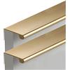 KVLDEC Maniglie Nascoste per Mobili Maniglie delle Porte del Guardaroba in Oro Maniglia per Armadio da Cucina da 2 Pezzi Maniglie per Cassetti Extra Lunghe, Lega di Alluminio (Length 120mm)