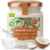 NaturaleBio Organic Virgin Coconut Oil 200 ml. Raw And Cold-Pressed. Organic And Natural. Native And Unrefined. Origin: Sri Lanka - Hydratation de la peau et soin des cheveux