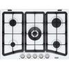 De'Longhi BF57PRO - Piano cottura a gas, n° 5 fuochi, 68x50 cm, bianco