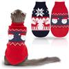 RANYPET Set di 2 maglioni natalizi per gatti, taglia L | Morbida maglia acrilica, classico motivo natalizio per gatti e cani nani, per foto di Natale, feste e giornate invernali