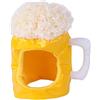 Ukbzxcmws Cappello Costume Unico Boccale Di Birra Giallo Forma Festa Cosplay Vestito Accessori Per Cani Grandi