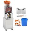 VEVOR Spremiagrumi arancione commerciale, 120 W, estrattore automatico di succo con rubinetto dell'acqua, macchina spremiagrumi in acciaio inox, 25 arance/minuto, con scatola filtro estraibile