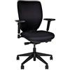 Bisley - Sedia da ufficio Optime, imbottita, con base in plastica, in poliestere, 733 nero, 66 x 66 x 44 cm