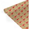 Clairefontaine 223884C - Rotolo di carta da regalo Tiny Rolls, 5 x 0,35 m, 70 g, 100% riciclata, ecologico, 1 rotolo, colore: Rosso