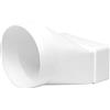 Repa Market 110 x 55 mm / 11 x 5,5 cm connettore rettangolare per tubo rotondo - 100 mm - Collegamento - Sistema di ventilazione, riscaldamento, raffreddamento - Aria - Aerazione Canalina, Tubi