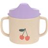 LÄSSIG Tazza per bambini con manico e coperchio rimovibile 150 ml/Sippy Cup Happy Fruits Cherry