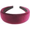 Glamour Girlz Cerchietto da donna in velluto spesso e leggermente imbottito, stile bohémien, vintage, da sera, accessorio per capelli, per Natale, compleanno, matrimonio, ospite, damigella d'onore (prugna)