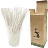 BOFA Eco Tableware Biodegradabili Natural Cannucce di Bambù, 19,7cm x 6mm 240 Pezzi Compostabili Bamboo Cannucce in Fibra Usa e Getta per Bevande, Cocktail, Bar, Coffee