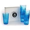 Buddy´s Bar - Set di 6 bicchieri in plastica Tritan di alta qualità, 0,4 litri, senza BPA, effetto cristallo, infrangibili, riutilizzabili e lavabili in lavastoviglie, 400 ml, blu