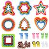 OT-NVWOZR 35 Formine per Biscotti in Plastica Multi-Dimensione con 10 Pasticche - per Bambini, Panini, Fondente, Frutta, Verdura - Rotonde
