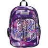 Seven Zaino Scuola Advanced, Viola, Bubble Street, Zaino Doppio Scomparto Con Supporto USB, Tasca Porta PC o Tablet, Tasca Porta Borraccia e Organizer, Zaino Scuole Medie e Superiori, Bambina Ragazza