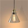 LIGKIN Lampada a Sospensione Industriale Vintage Lampadario in Vetro E27 Lampada a soffitto Paralume in Vetro Illuminazione a Soffitto per camera da letto Soggiorno Ristorante Loft